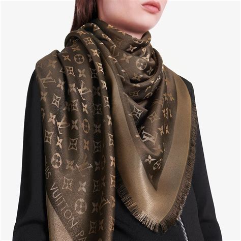 monogram shine shawl louis vuitton|louis vuitton brown monogram scarf.